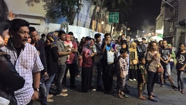 Suasana Malam di Kawasan Kota Tua, Jakarta Barat