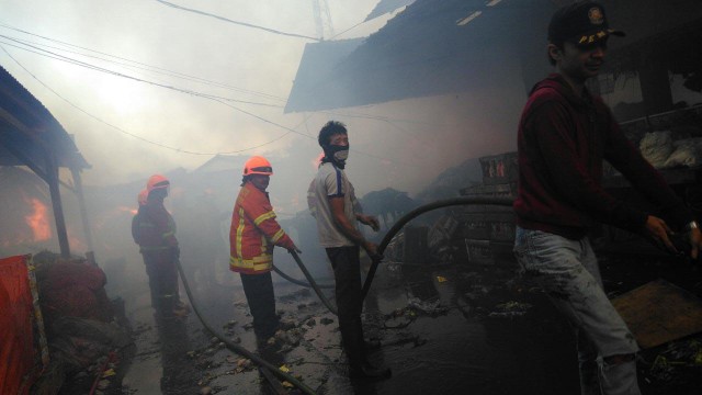 Kebakaran Pasar Gede Bage (03/09/2018). (Foto: Dok. Candra Yanuarsyah)