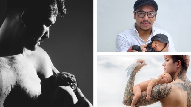 5 Artis Pria Lakukan sesi foto saat anak baru lahir: Rio Dewanto, Sammy Simorangkir, Lee Jeong Hoon. (Foto: Instagram @riodewanto @sammysimorangkir @leejeonghoon)