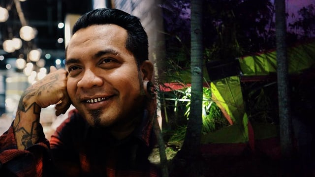 Erix Soekamti dan foto pesawatnya yang jatuh di Gunungkidul, Yogyakarta pada Selasa (04/09/2018). (Foto: Instagram @erixsoekamti, Dok. Istimewa)
