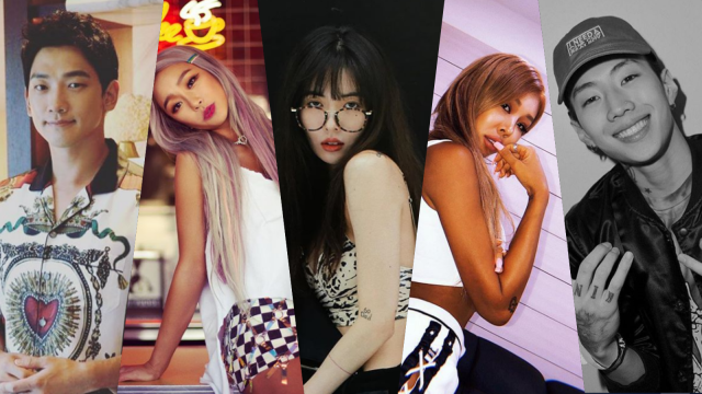 Penyanyi Korea yang kerap membawakan konsep sensual. (Ki-ka) Rain, Hyolyn, Hyuna, Jessi, Jay Park. (Foto: Berbagai sumber.)