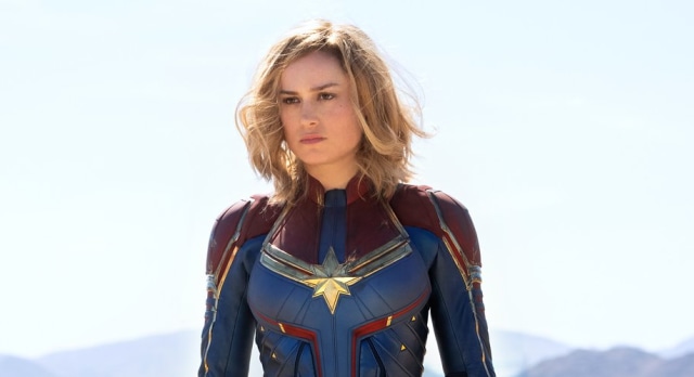 Brie Larson dengan kostum Captain Marvel Foto: Marvel via Entertainment Weekly