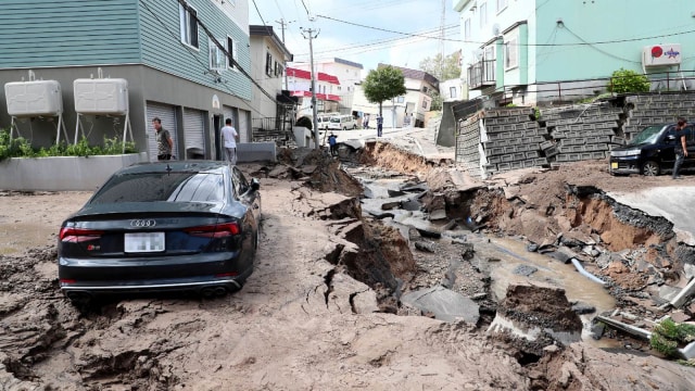 Gempa 7 Magnitudo di Sapporo, Jepang, 6 September 2018. (Foto: AFP/Jiji Press)