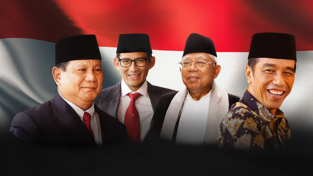 Capres dan Cawapres 2019. (Foto:  Putri Sarah Arifira/kumparan)