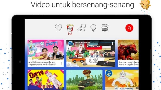 Tampilan YouTube Kids Indonesia. (Foto: Google Play)