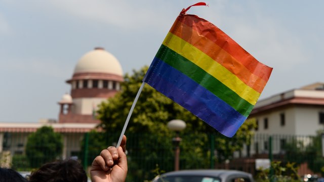 India hapuskan larangan hubungan seks sesama jenis. (Foto: AFP/SAJJAD HUSSAIN )