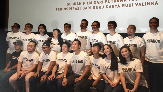 Pemain Film ‘A Man Called Ahok’, Kamis (6/9/18). (Foto: Maria Gabrielle Putrinda/kumparan)