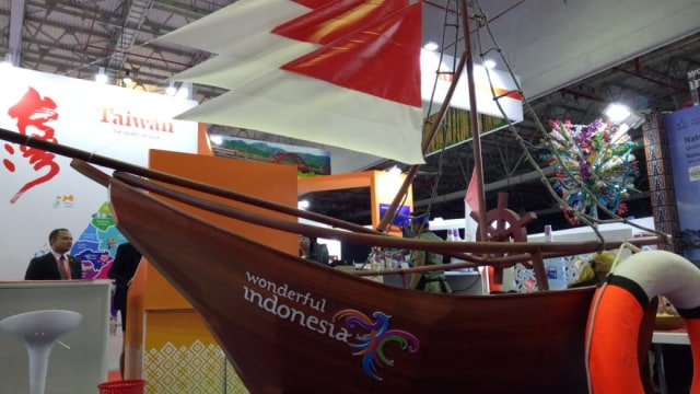 Booth Indonesia di bursa pariwisata internasional Vietnam. (Foto: Michael Agustinus/kumparan)