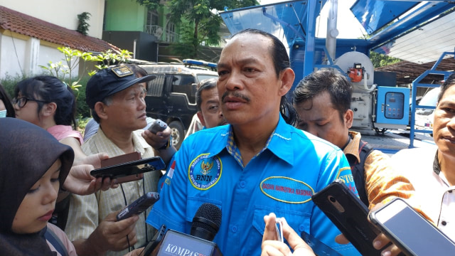 Deputi Pemberantasan BNN, Irjen Pol Arman Depari usai pemusnahan barang bukti narkotika di BNN, Jakarta Timur,  Jumat (7/9). (Foto: Maulana Ramadhan/kumparan)