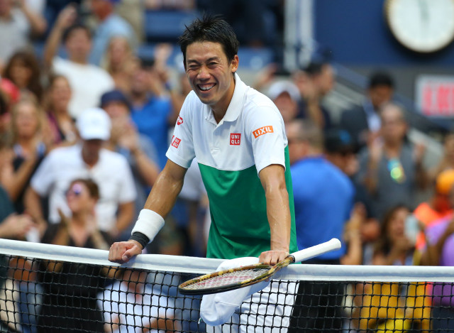 Nishikori pasca-laga vs Cilic. (Foto: Jerry Lai-USA TODAY Sports)