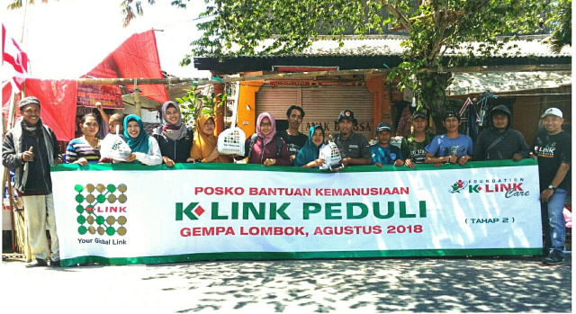 Aksi Donasi K-Link Indonesia untuk Korban Gempa Lombok