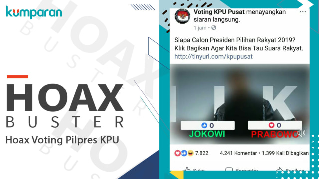 Hoax KPU membuat voting Calon Presiden (Foto: Dok. Humas KPU)
