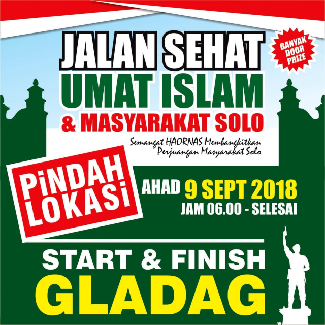 Poster Jalan Sehat Umat Islam di Solo. (Foto: Dok. Istimewa)