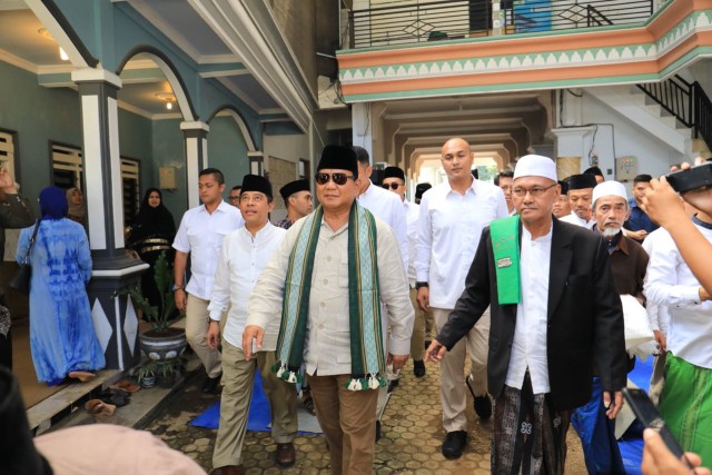 Capres Prabowo Subianto kunjungi Ponpes Darussalam Blokagung, Banyuwangi, Jawa Timur. (Foto: Dok. Istimewa)