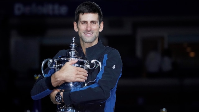 Novak Djokovic juarai AS Terbuka 2018. (Foto: Robert Deutsch-USA TODAY Sports)
