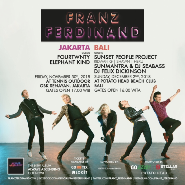Konser Franz Ferdinand di Jakarta dan Bali (Foto: Go Live, Stellar Event)