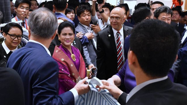 Ibu Iriana Widodo di Seoul, Korea Selatan (Foto: Dok. Biro Pers Setpres/Laily Rachev)