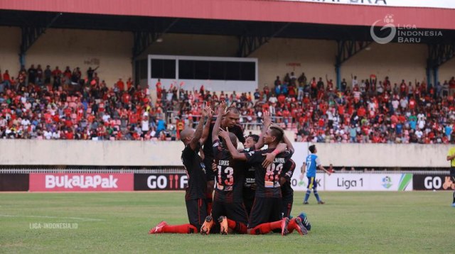 Peryaan gol para pemain Persipura Jayapura. (Foto: Dok. PT LIB)