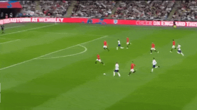 Gol Marcus Rashford ke gawang Spanyol. (Foto: YouTube: England FA)