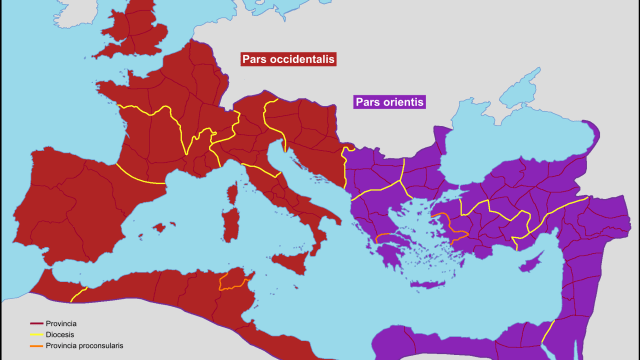 Kekaisaran Romawi Dibagi menjadi dua. (Foto: Mandrak via wikimedia commons.)