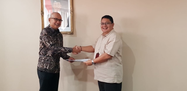 Arief Budiman Diangkat Jadi Dirut Danareksa di Kementerian BUMN, Kamis (13/9/18).  (Foto: Dok. Kementerian BUMN)