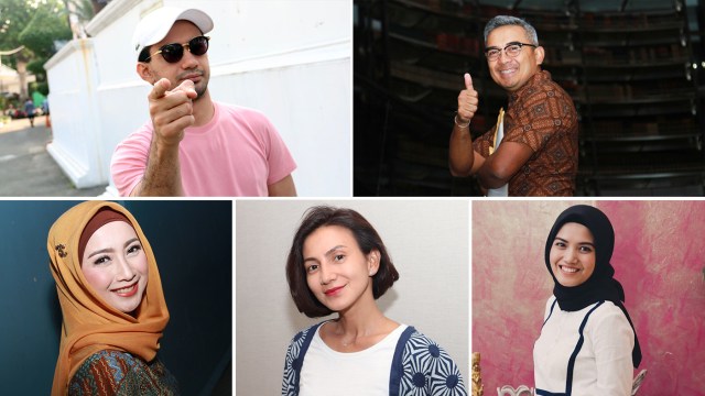 Reza Rahardian, Farhan, Desy Ratnasari, Wanda Hamidah, dan Herfiza Novianti (Foto: Munady, Instagram/@herfiza)