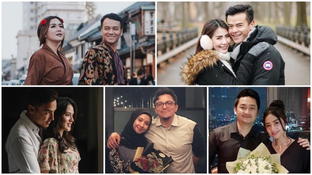 5 Pasangan Selebriti yang Rayakan 1 Tahun Pernikahan Bulan Ini (Foto: Instagram @vickyshu, @fionaanthony, @raisa6690, @laudyacynthiabella, @dewiperssikreal)