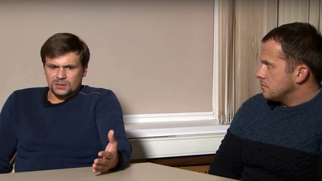 Dua pria Rusia yang dituduh meracuni Sergei Skripal (Foto: Dok, RT/youtube)