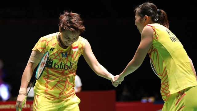 Greysia Polii/Apriyani Rahayu lolos ke babak perempatfinal Jepang Terbuka 2018 usai kalahkan Sakuramoto/Takahata. (Foto: Dok: PBSI)