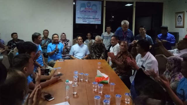 Deklarasi Relawan Indonesia Muda dukung Prabowo Subianto - Sandiaga Uno, eks Jokowers, di Posko Melawai, Jalan Melawai, Jaksel, Jumat (14/9/18). (Foto: Jihad Akbar/kumparan)