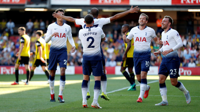 Tottenham Hotspur di laga melawan Watford. (Foto: Reuters/Matthew Childs )