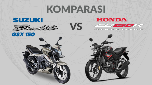 Komparasi Suzuki GSX150 Bandit vs Honda CB150R (Foto: Sabryna Putri Muviola)