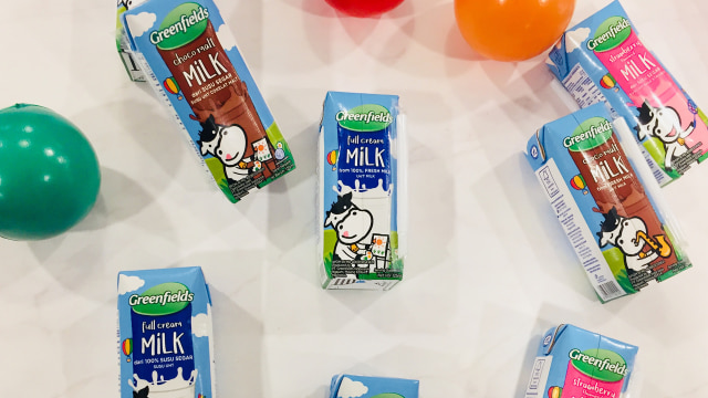Peluncuran susu UHT Greenfields kemasan kecil. (Foto: Shika Arimasen Michi/kumparan)