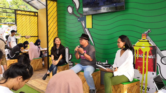 Ada juga Creative Workshop oleh tokoh bisnis kreatif di Maker Fest 2018 Yogyakarta. (Foto: Sayid Mulki Razqa/kumparan)