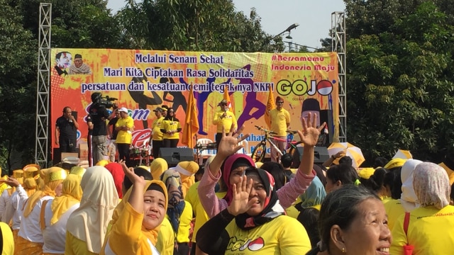 Suasana pengukuhan Relawan GoJo di Jakarta Barat, Minggu (16/9/2018). (Foto: Moh Fajri/kumparan)