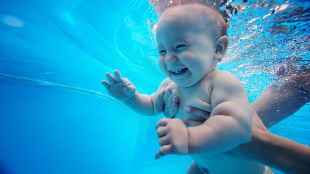 Bayi berenang. Foto: Shutterstock