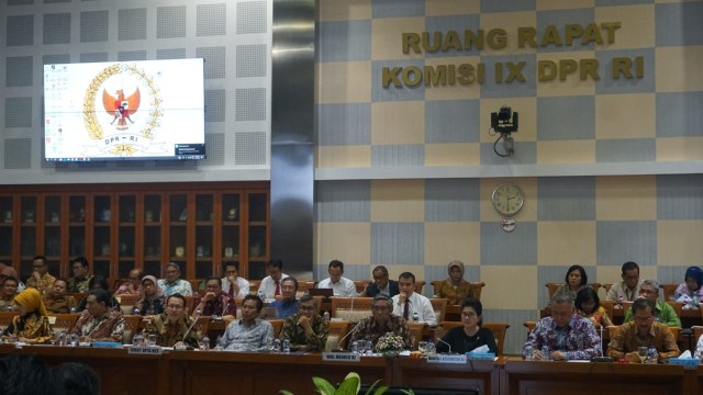 Rapat kerja gabungan (RAKERGAB) di Ruang Rapat Komisi IX, Gedung Nusantara 1, Senin (17/9/18). (Foto: Iqbal Firdaus/kumparan)
