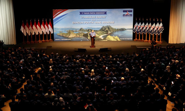 Pidato Politik SBY di HUT Partai Demokrat (Foto: Abror Rizki/Partai Demokrat)