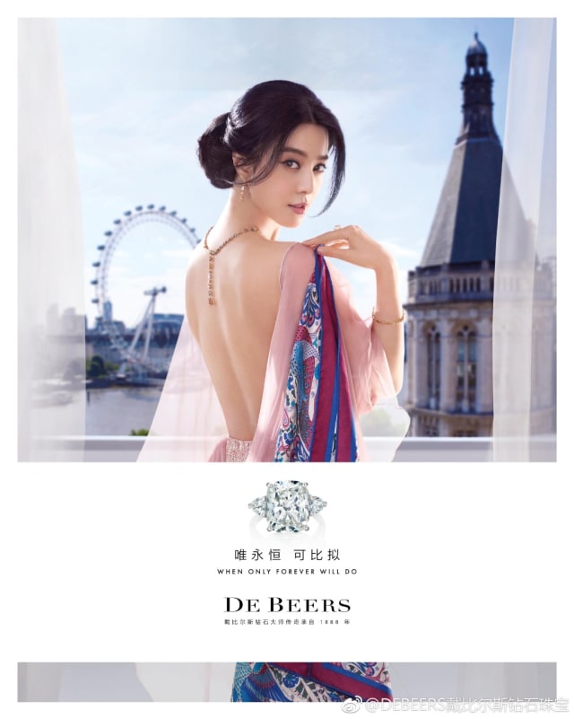 Fan Bingbing sebagai brand ambassador De Beers (Foto: Dok. De beers)