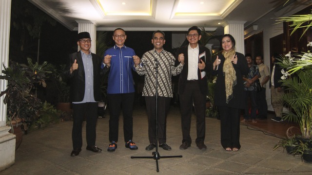 Partai pengusung calon Presiden-Wakil Presiden, Prabowo-Sandiaga Uno sepakat menggunakan nama Koalisi Indonesia Adil Makmur. (Foto: ANTARA FOTO/Dhemas Reviyanto)