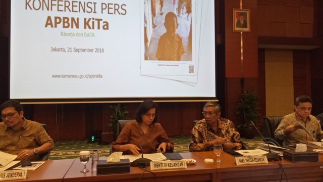 Konferensi pers APBN Kita di Kemenkeu, Jakarta, Jumat (21/9/2018). (Foto: Resya Firmansyah/kumparan)