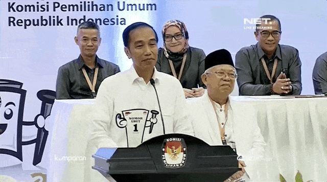 Pidato Jokowi Pengundian Nomor Urut Pilpres 2019. (Foto: Dok. NET)
