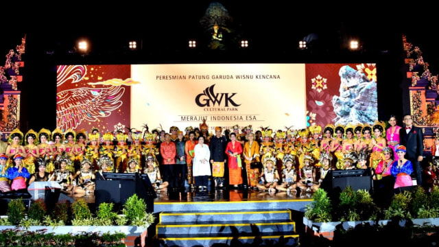 Jokowi Resmikan Patung Garuda Wisnu Kencana di Bali. (Foto: Dok. Biro Pers Setpres)