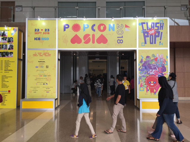 Pintu masuk Popcon Asia 2018 (Foto: Agaton Kenshanahan)