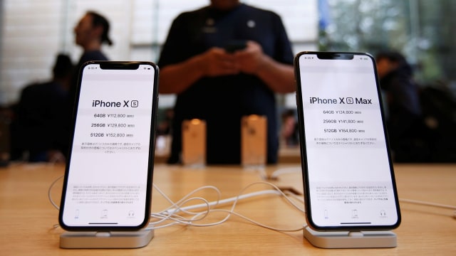 iPhone XS dan iPhone XS Max. (Foto: Shannon Stapleton/Reuters)