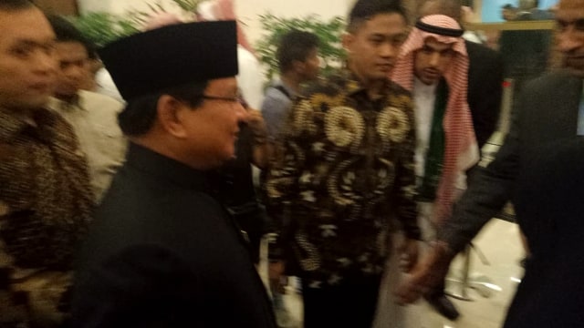 Prabowo menghadiri Perayaan HUT Saudi Arabia. (Foto: Fahrian Saleh/kumparan)