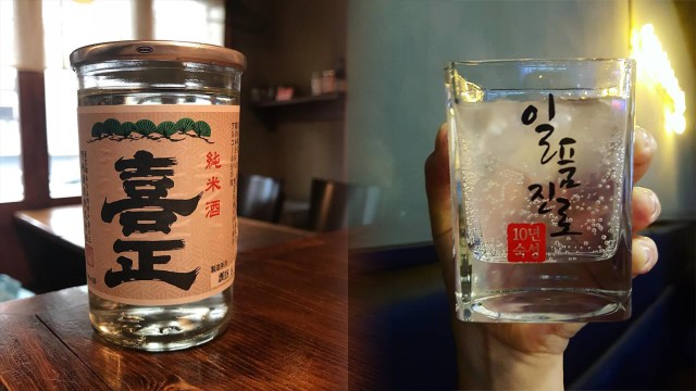 Perbedaan sake dan soju. (Foto: Instagram/@cupsake47japan , Instagram/@zoefully.k)