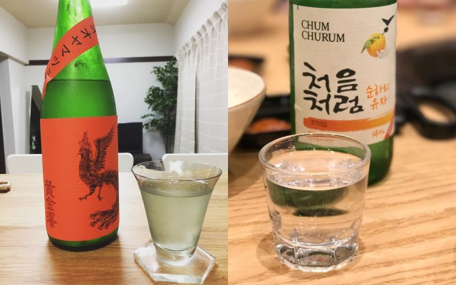 Perbedaan sake dan soju (Foto: Instagram/ @kaoru.si @real_x_soda )