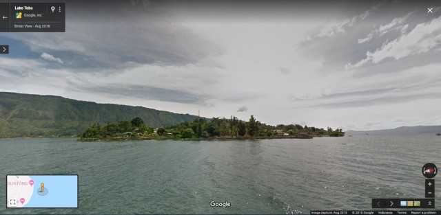 Pemandangan Pulau Samosir di Google Street View. (Foto: Google)