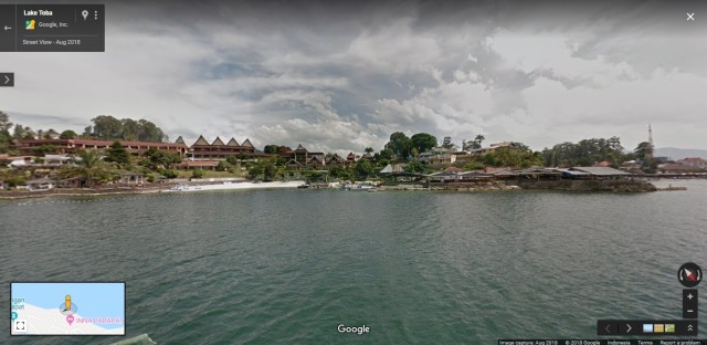 Pemandangan Parapat di Google Street View. (Foto: Google)